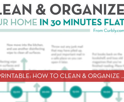 A poster that explains how a home can be cleaned in 30 minutes.