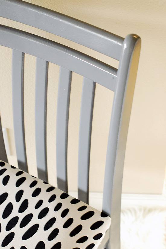 DIY reupholstered dining chairs