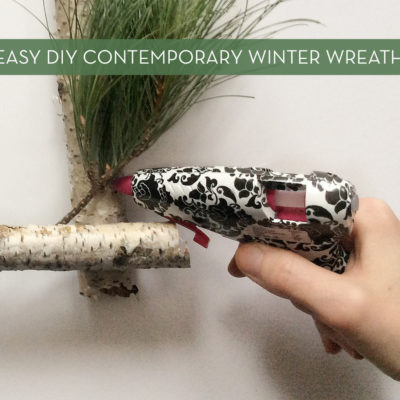 Easy DIY Contemporary Winter Wreath