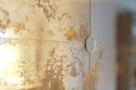 antiqued mirror detail