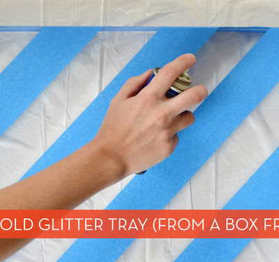 How to make a glamorous gold tray using an acrylic box frame.