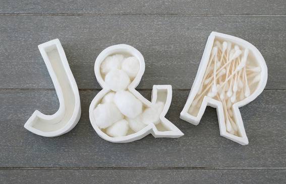 DIY Clay Letterform Storage Boxes
