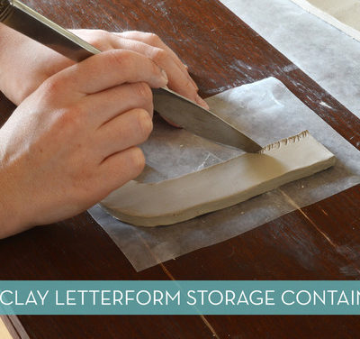 DIY Clay Letterform Storage Boxes