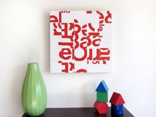 typographic wall art