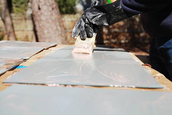 Apply paint stripper