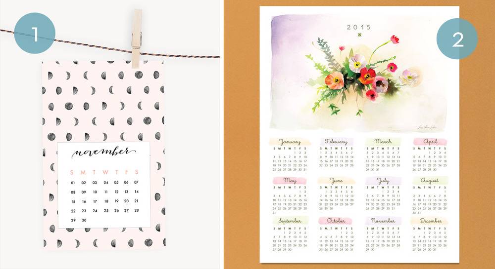 10 Fantastic Free Printable Calendars For 2015