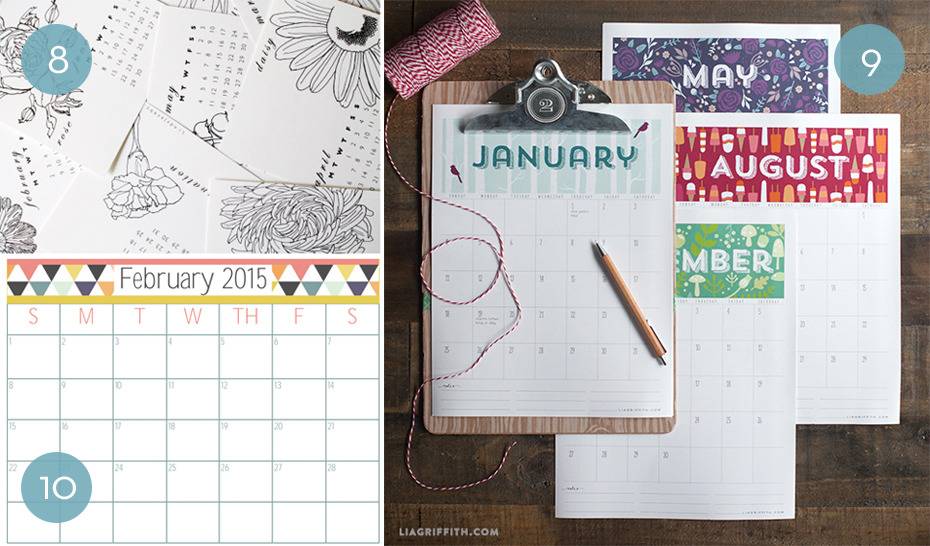 10 Fantastic Free Printable Calendars For 2015