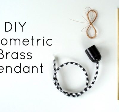 DIY geometric brass pendant
