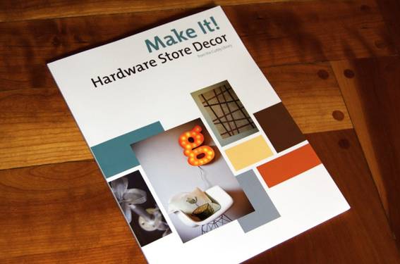 Make it Hardware store decor booklet on the table.