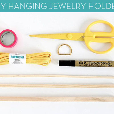 DIY Hanging Jewelery Holder