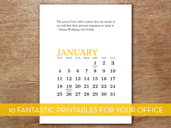 10 Printables For Your Office or Workspace