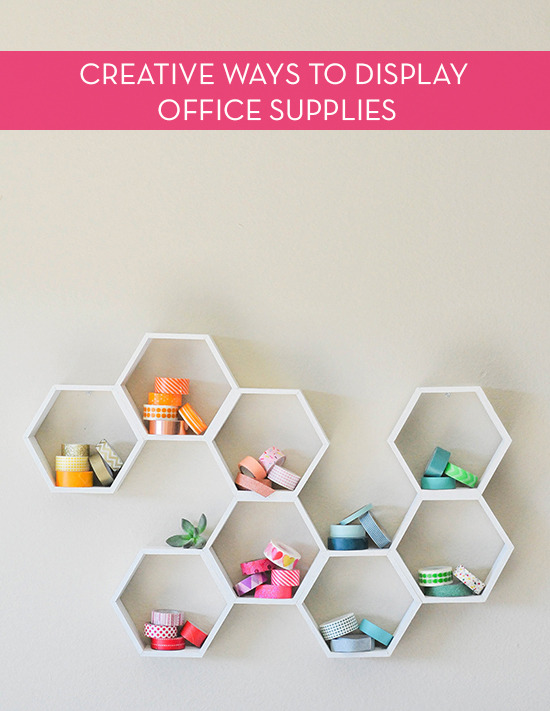 ways to display office supplies
