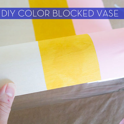 DIY Color Blocked Vase by Sarah Hearts