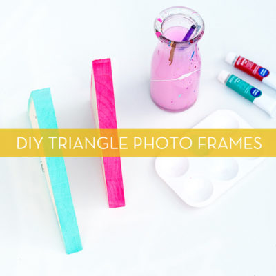 Triangle shaped frames, color water, color tubes and plate for diy.