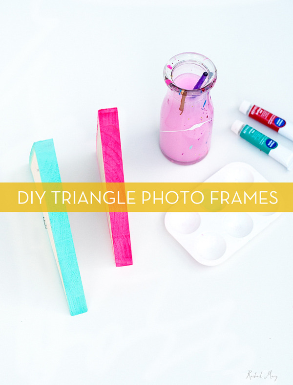 Triangle shaped frames, color water, color tubes and plate for diy.