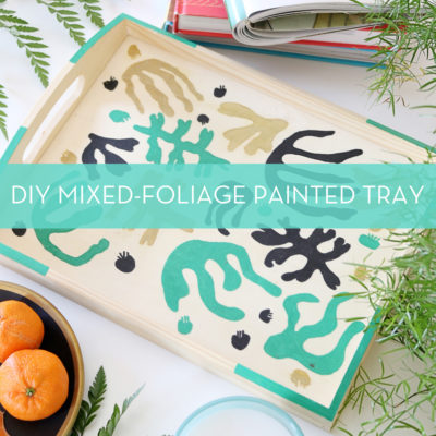 Mixed Foliage Painted Tray