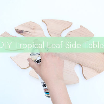 DIY Tropical Leaf Side Table » Curbly | DIY Design Community