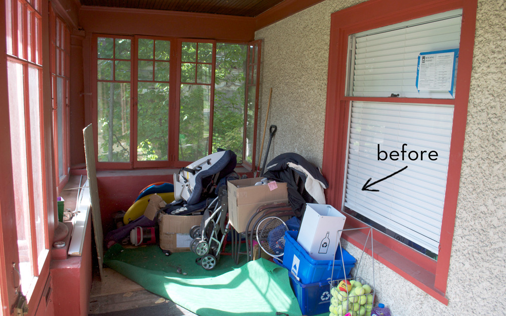 Our porch makeover - before.