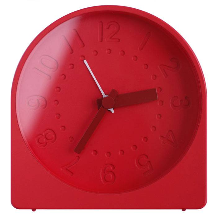 A red clock