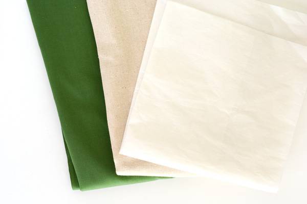 Green and white pillow cases.