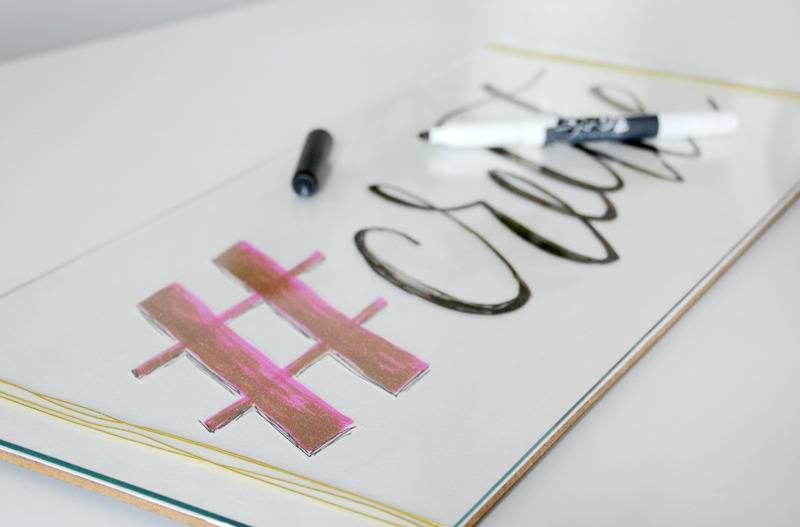 How-To: Easy DIY Hashtag Message Board