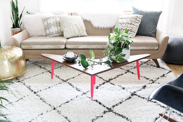 DIY Mid-Century Boomerang Coffee Table