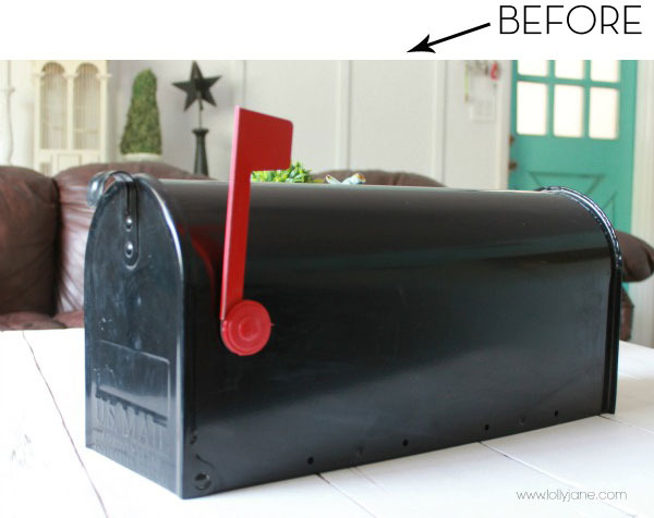 Black color mail box is on the table