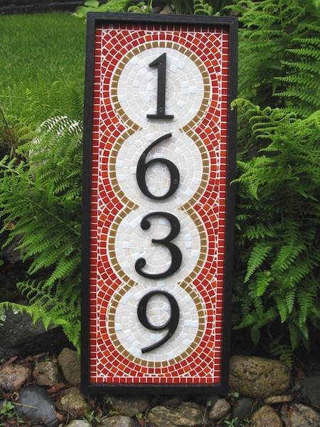 House number on the board.