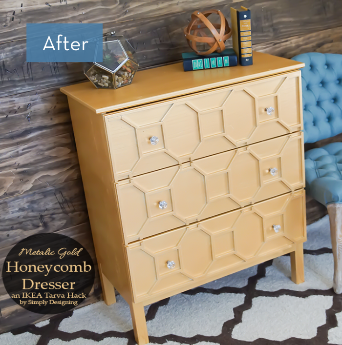Before and After: A Glamorous IKEA Tarva Dresser Makeover