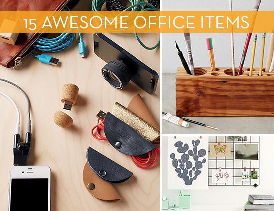 Different items for office use are shown.