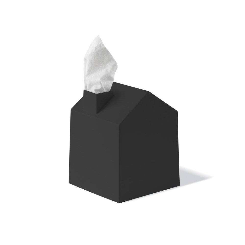 sneezing tissue in a black box