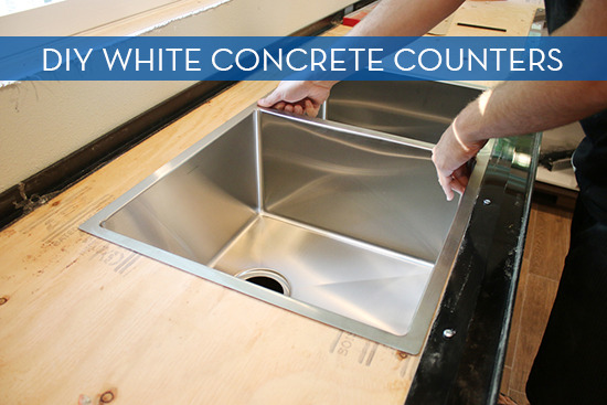 DIY white concrete countertops tutorial