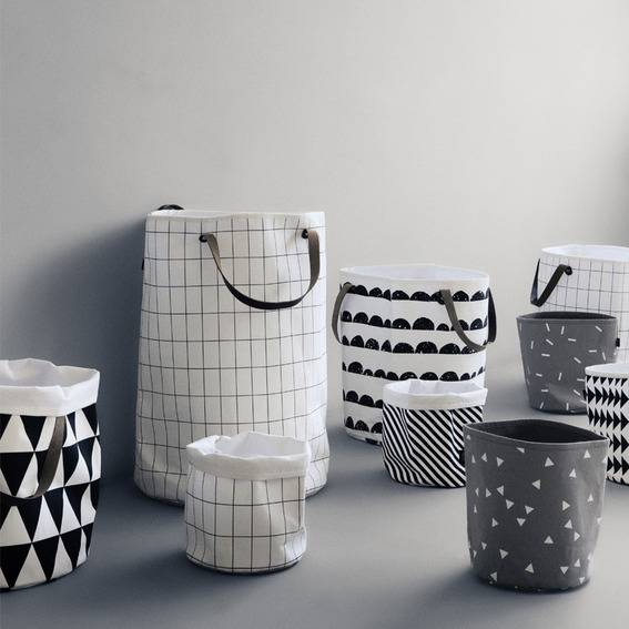 Grid pattern laundry basket - Ferm Living
