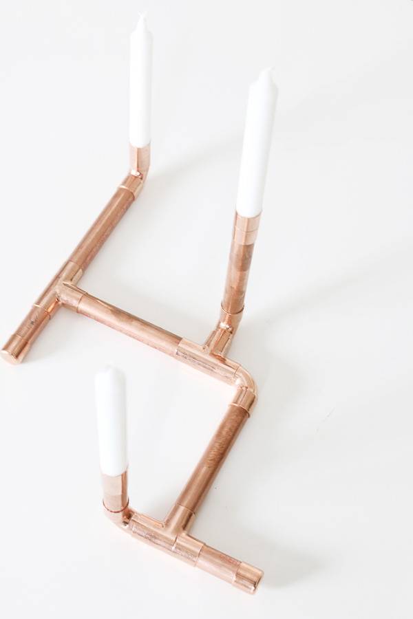 DIY Copper Candelabra | Hello Lidy for Curbly