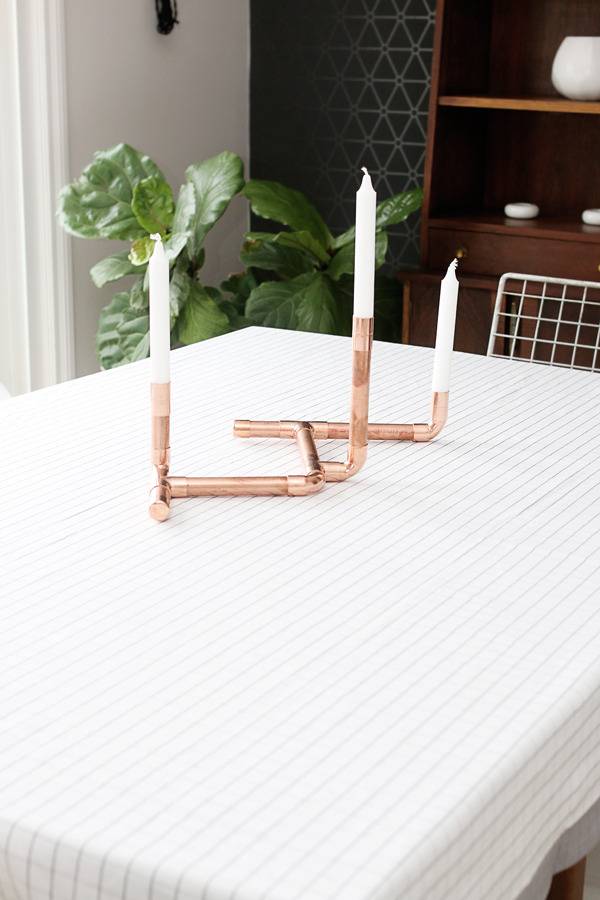 DIY Copper Candelabra | Hello Lidy for Curbly