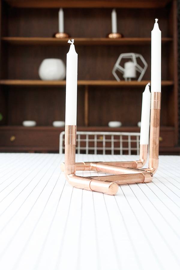 DIY Copper Candelabra | Hello Lidy for Curbly