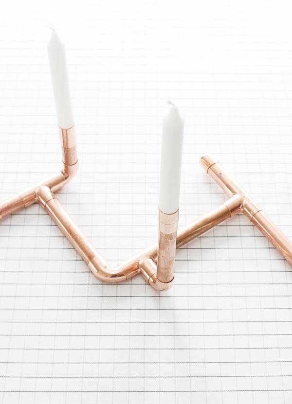 DIY Copper Candelabra | Hello Lidy for Curbly