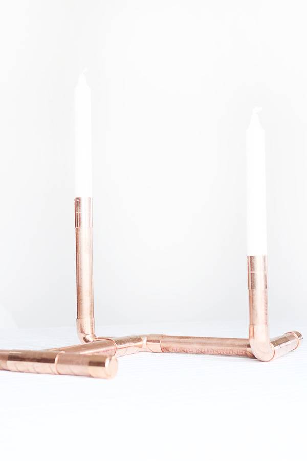 DIY Copper Candelabra | Hello Lidy for Curbly