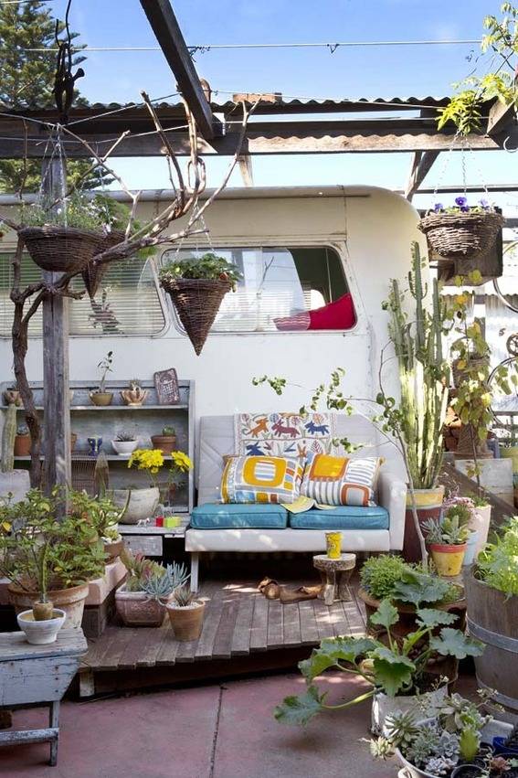 Beautiful Bohemian Spaces - Australian caravan boho (The Design Files)