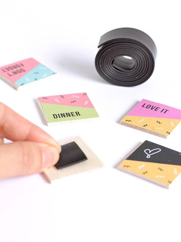 Printable reminder magnets - sticking magnet to balsa wood