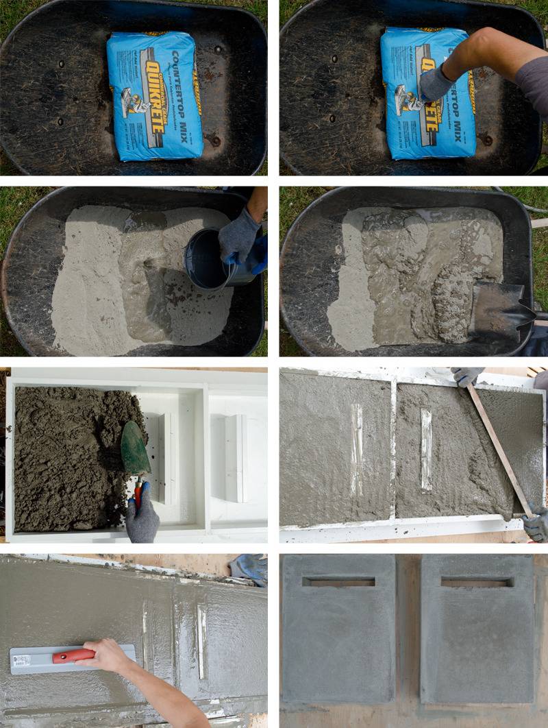 Concrete bench steps