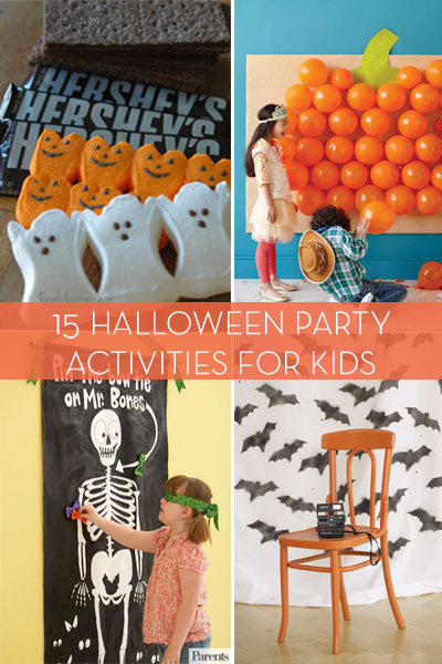 Halloween decorations and candies that are used as crafts for children to use.