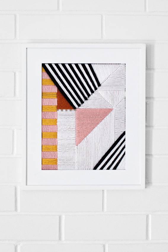 Yarn wall art - A Beautiful Mess