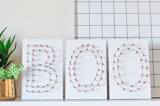 How To: Spooky & Simple BOO String Art For Halloween 