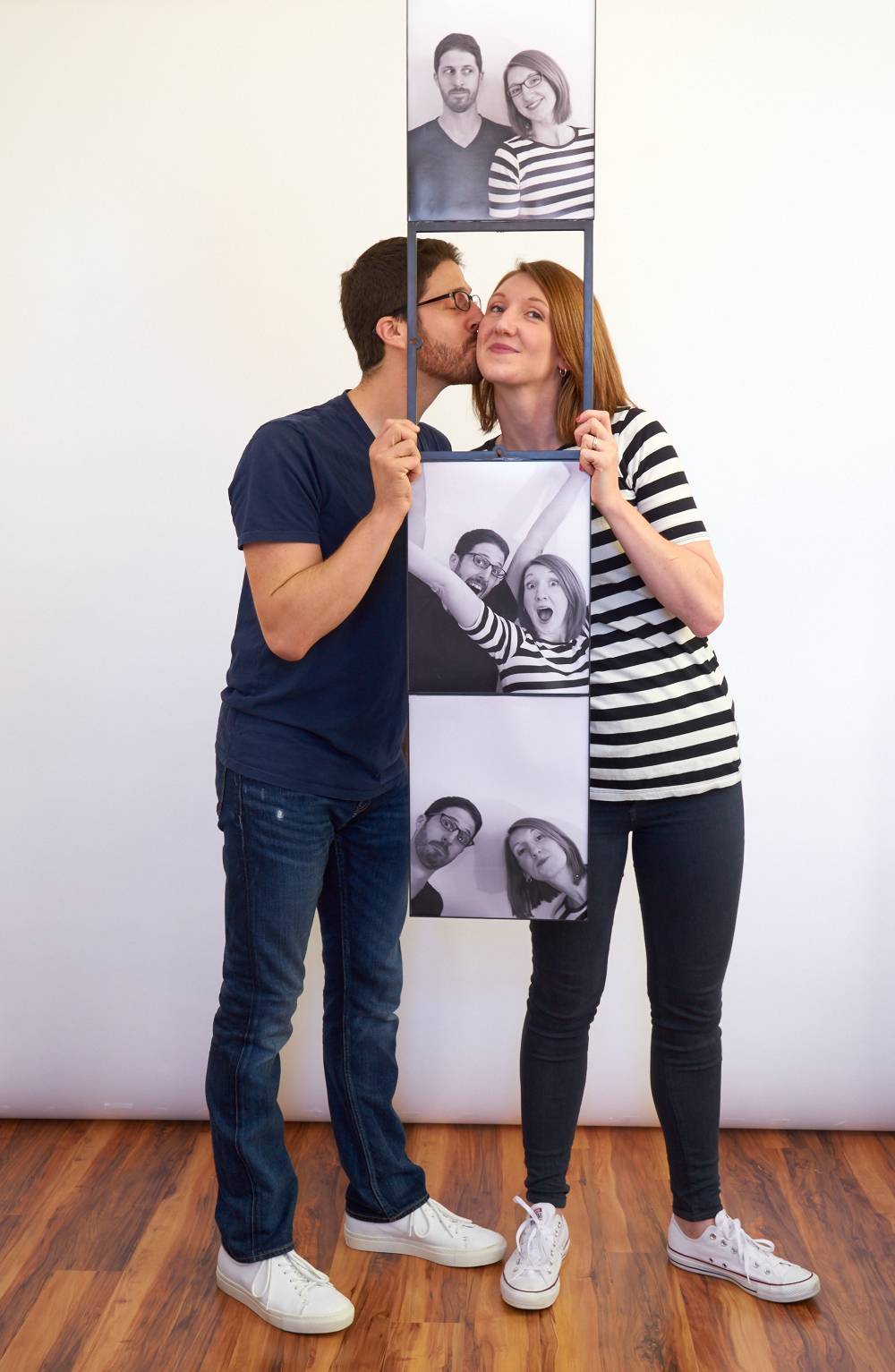 The classic costume that you can pull together in only a few hours. We made a life-size couple's photo booth costume that is as easy to do as it is charming. Read on to find out how.