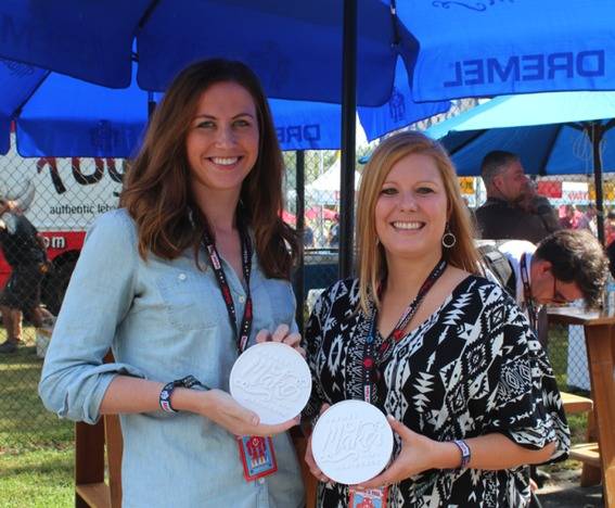 Celina Muire (left) and Haley Yurkow were two of this year's Dremel Makers-in-Residence