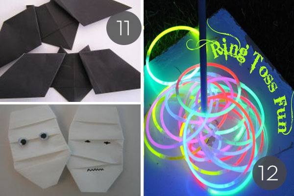 Glowing ring toss and other games and crafts.