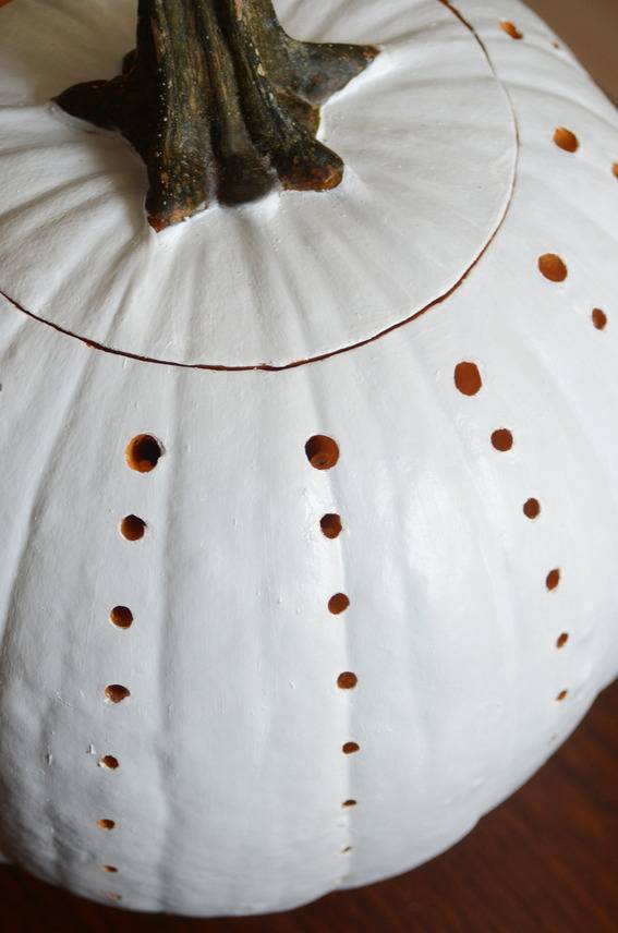 Curbly Pumpkin Challenge: DIY Painted Peephole Pumpkin