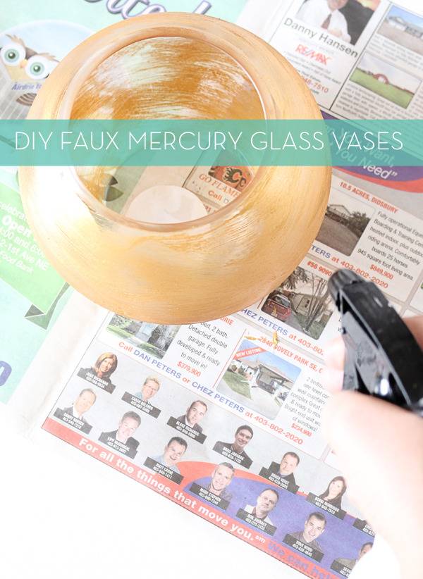 DIY Faux Mercury Glass Vases | Hello Lidy for Curbly
