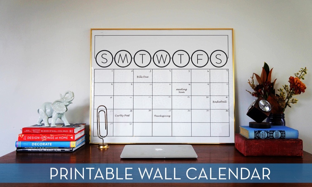 Large Wall Calendar Printable
